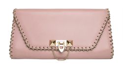 Valentino Demilune Shoulder bag, Leather, Pink/Gold, BLNA45,DB, 2*